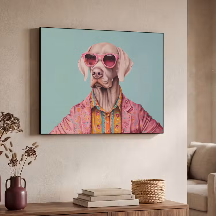 Art Frame - Hond - Overhemd - Bloemen - Bril — 7