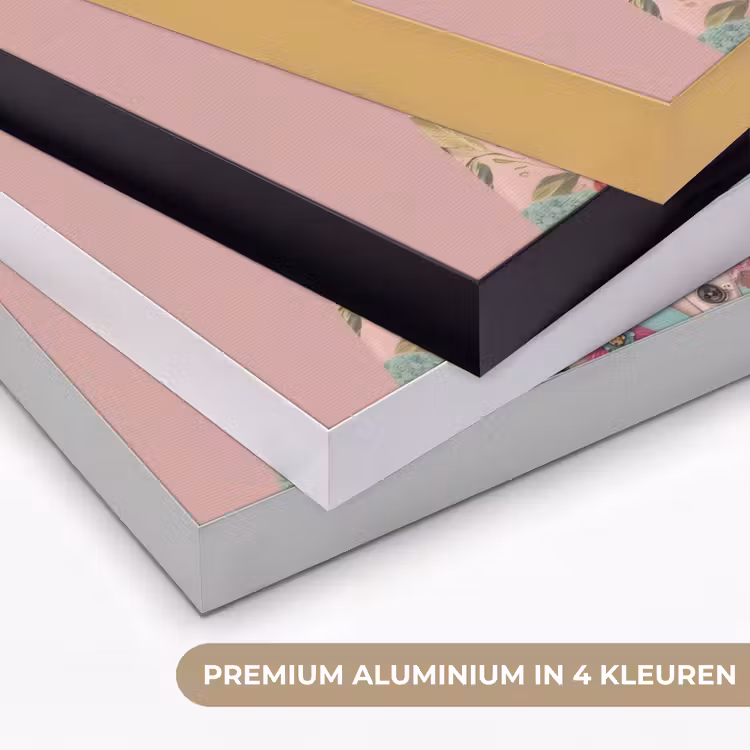 Art Frame - Luiaard - Bloemenprint - Bril - Roze — 2