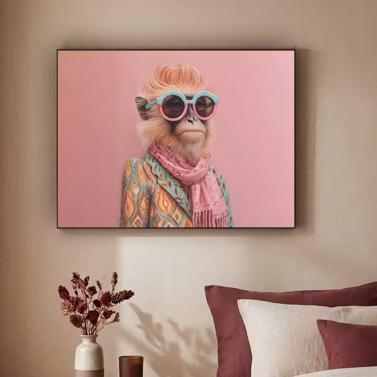 Art Frame - Sjaal - Aap - Zonnebril - Jasje — 3