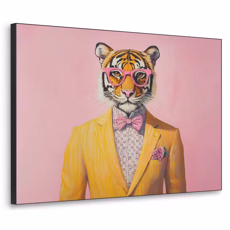 Art Frame - Tijger - Bril - Geel - Jasje — 1