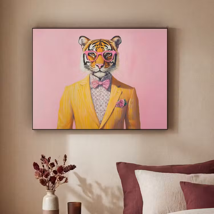 Art Frame - Tijger - Bril - Geel - Jasje — 3