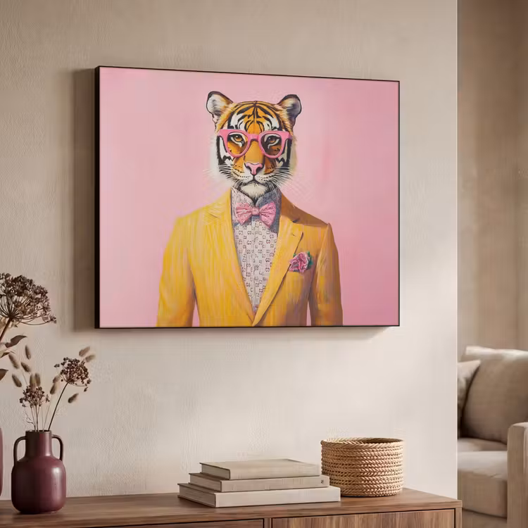 Art Frame - Tijger - Bril - Geel - Jasje — 7