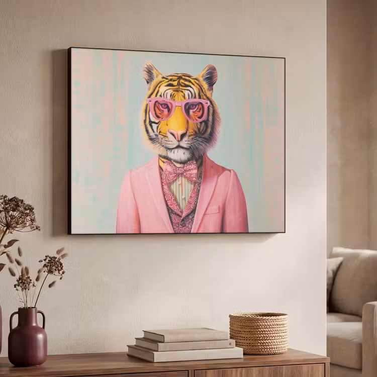 Art Frame - Tijger - Strik - Jasje - Roze — 7