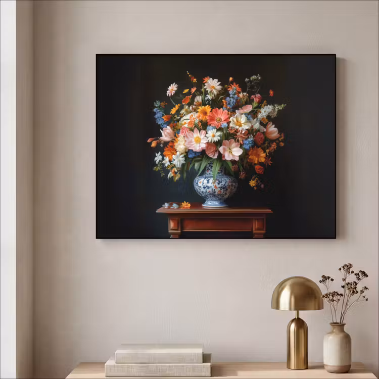 Art Frame - Boeket - Roze - Bloemen - Vaas — 5