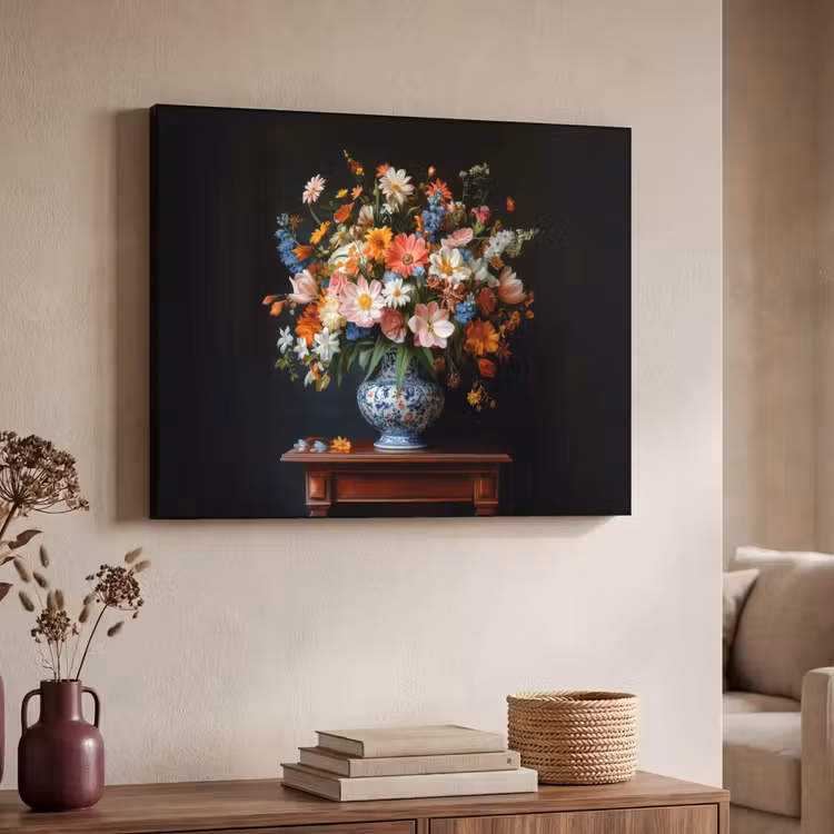 Art Frame - Boeket - Roze - Bloemen - Vaas — 7