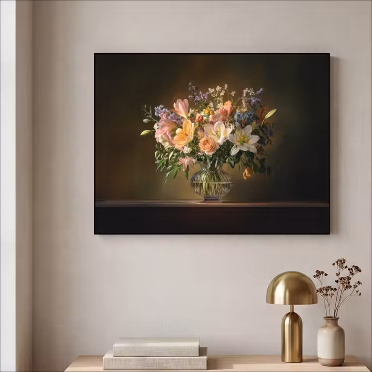 Art Frame - Glazen - Bloemen - Boeket - Kleuren — 5