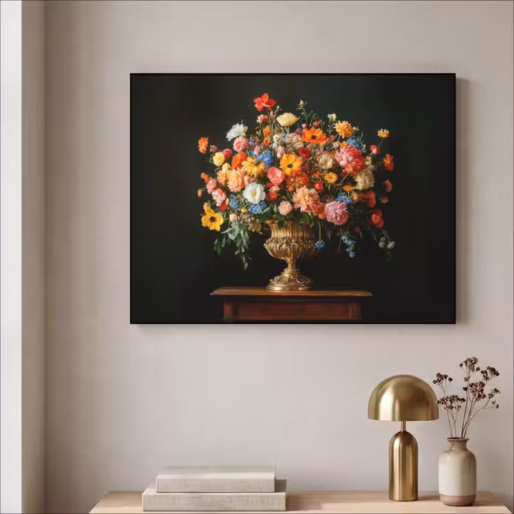 Art Frame - Goud - Bloemen - Kleuren - Vaas — 5
