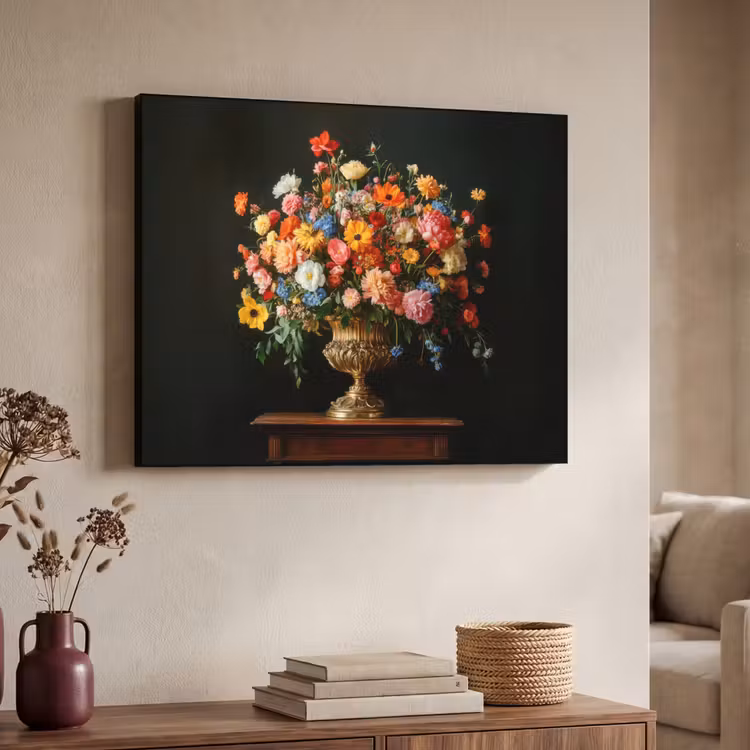 Art Frame - Goud - Bloemen - Kleuren - Vaas — 7