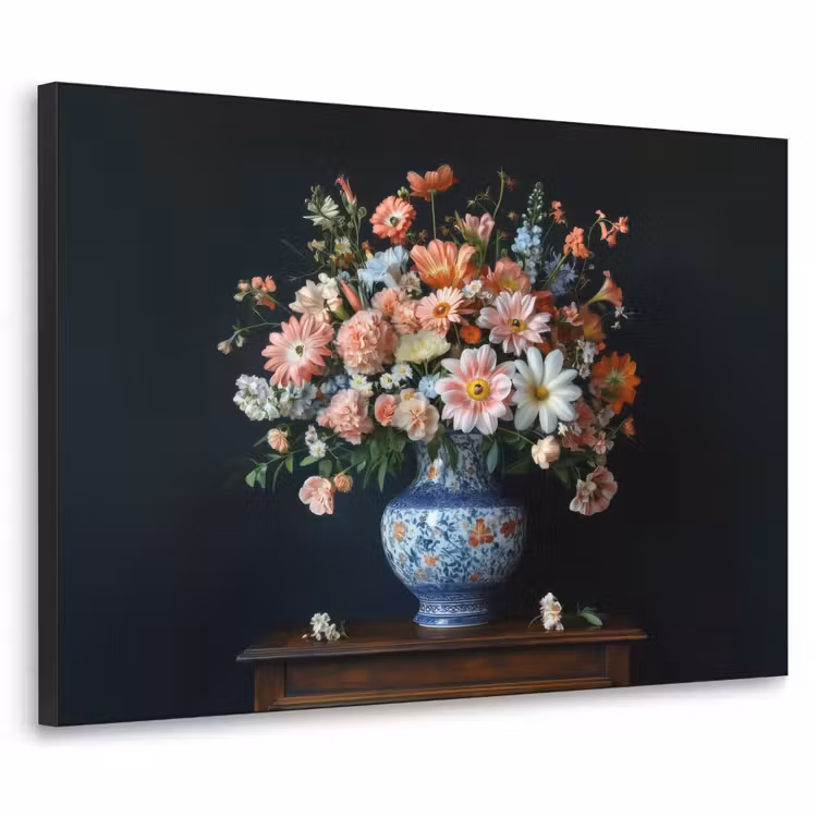 Art Frame - Hout - Vaas - Kleuren - Bloemen — 1