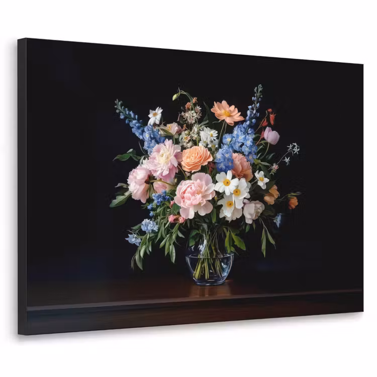 Art Frame - Pastel - Bloemen - Glazen - Vaas — 1