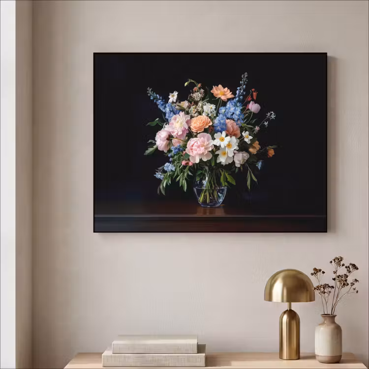 Art Frame - Pastel - Bloemen - Glazen - Vaas — 5