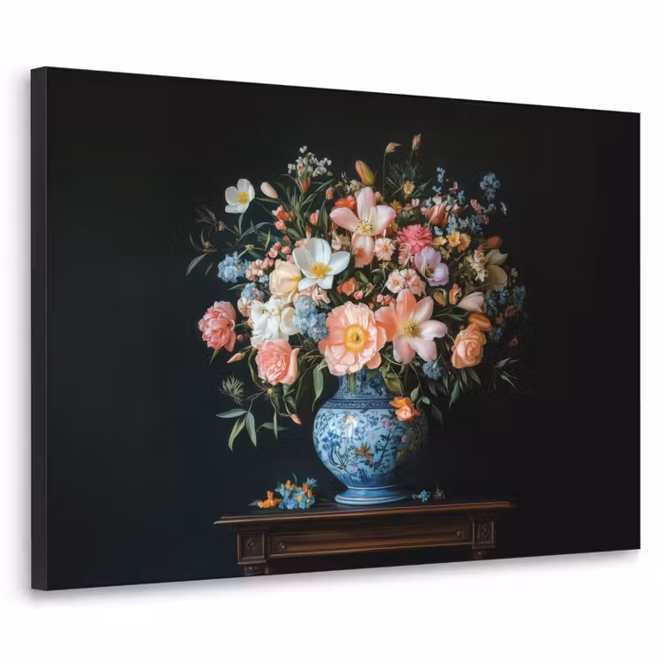 Art Frame - Roze - Bloemen - Vaas - Kleuren — 1