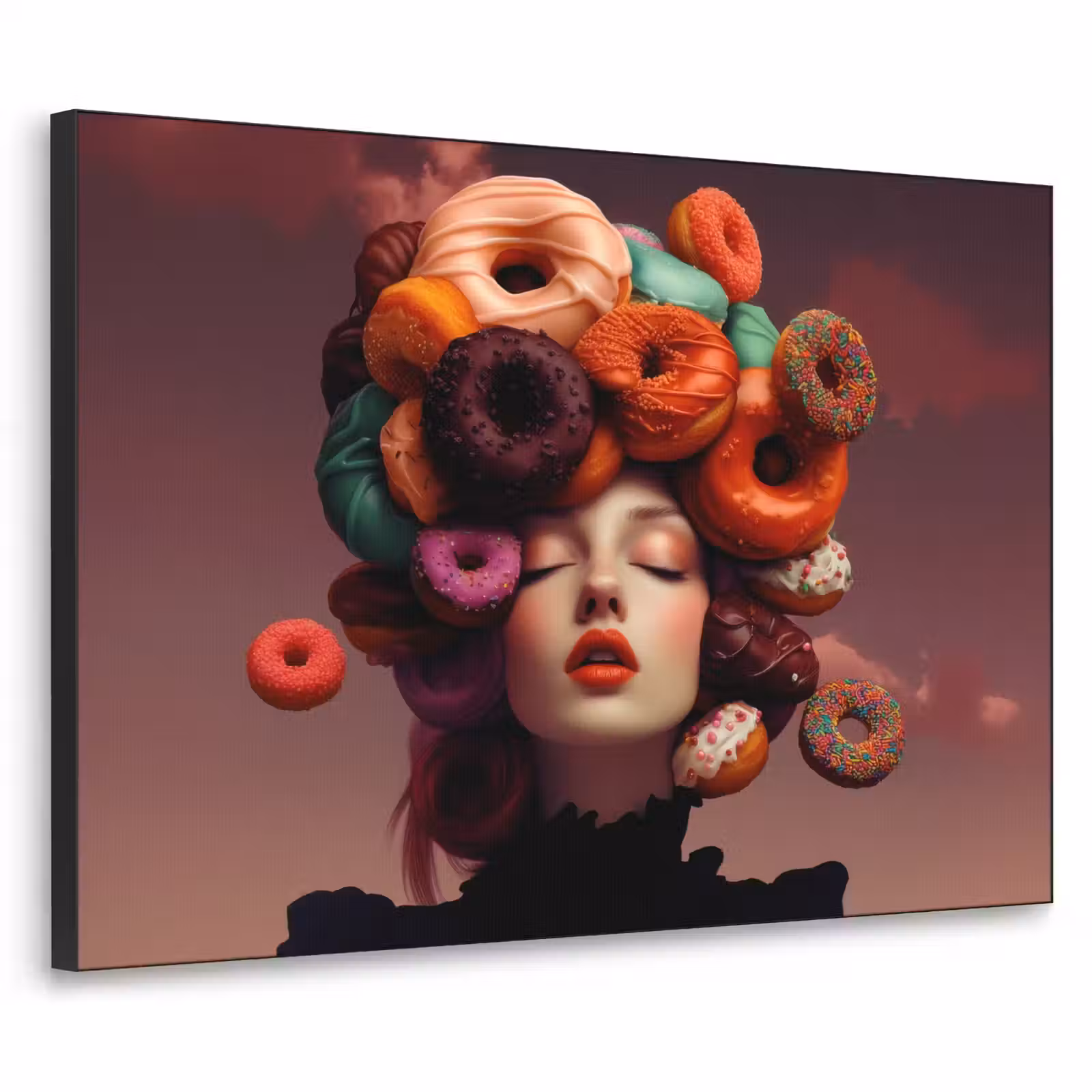 Art Frame - Vrouw - Donuts - Kleurrijk — 1