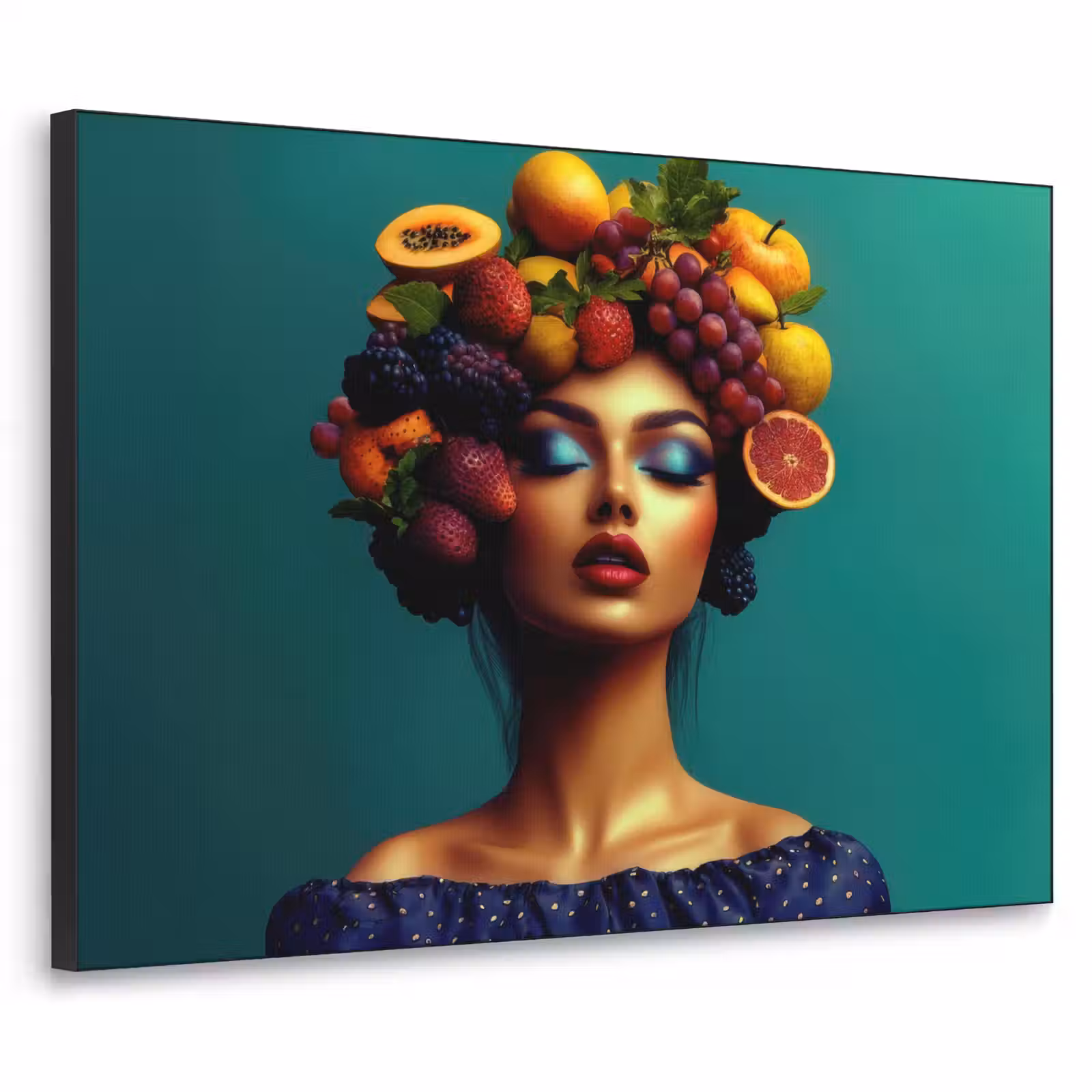 Art Frame - Vrouw - Hoodtooi - Tropisch - Fruit - Druiven — 1