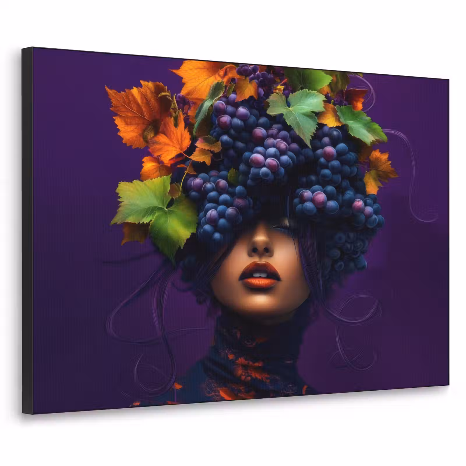 Art Frame - Vrouw - Paars - Druiven — 1