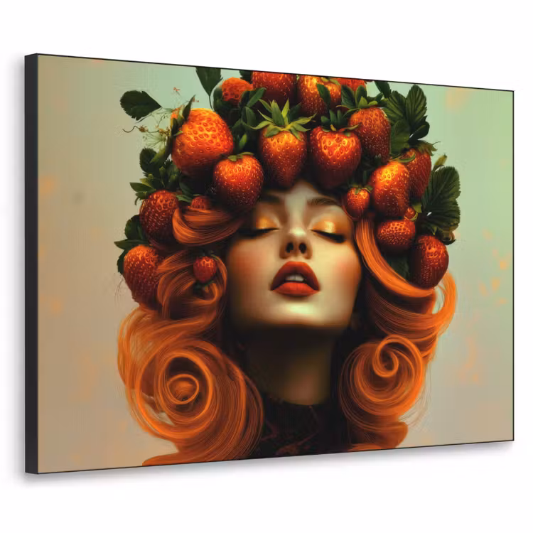 Art Frame - Vrouw - Aardbeien - Kroon — 1