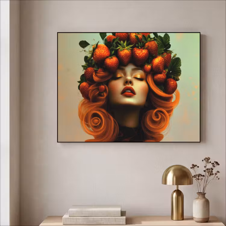 Art Frame - Vrouw - Aardbeien - Kroon — 5