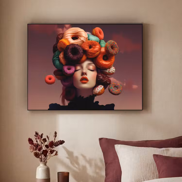 Art Frame - Vrouw - Donuts - Kleurrijk — 3