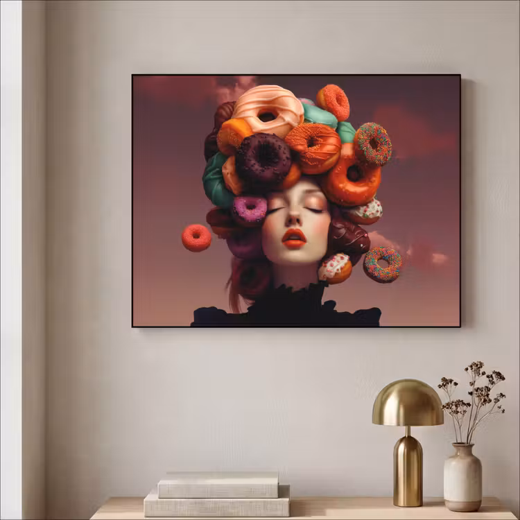 Art Frame - Vrouw - Donuts - Kleurrijk — 5