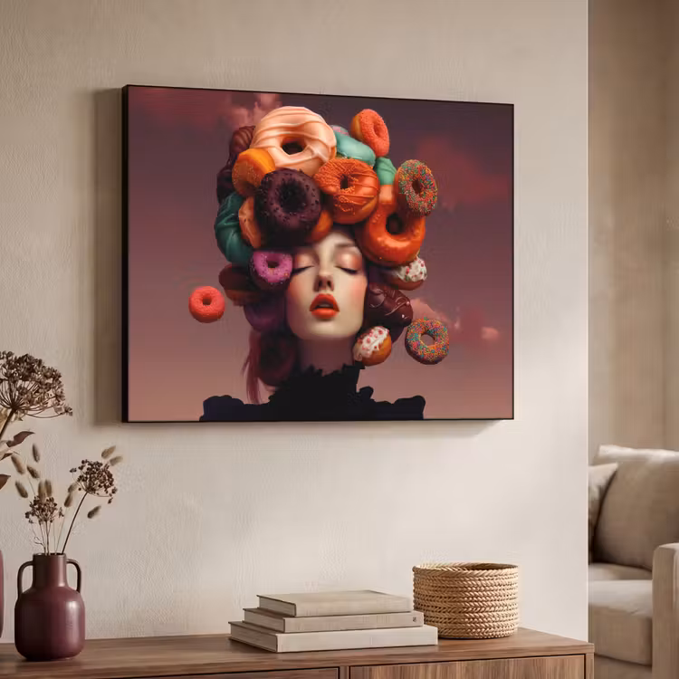 Art Frame - Vrouw - Donuts - Kleurrijk — 7