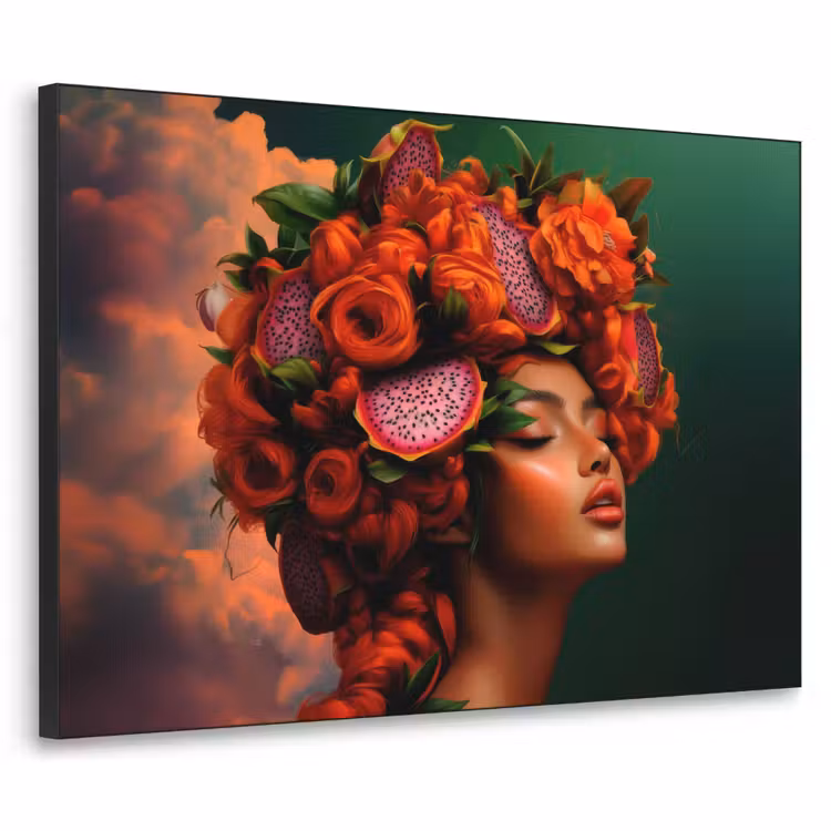 Art Frame - Vrouw - Drankenfruit - Rozen — 1