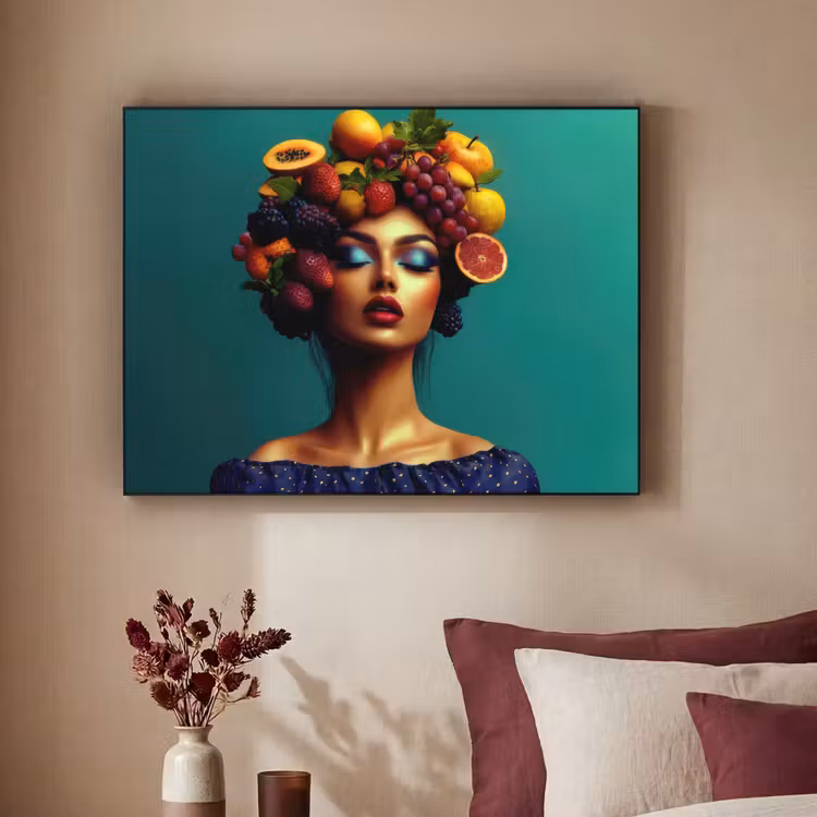 Art Frame - Vrouw - Hoodtooi - Tropisch - Fruit - Druiven — 3