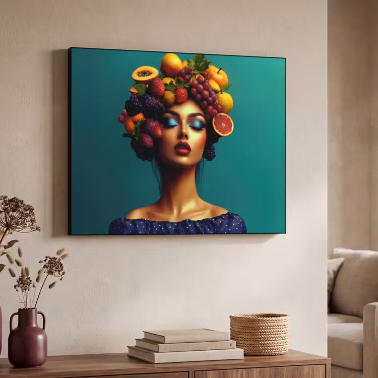 Art Frame - Vrouw - Hoodtooi - Tropisch - Fruit - Druiven — 7