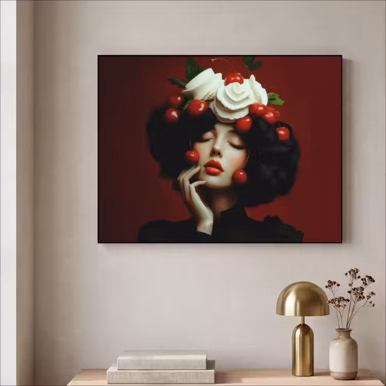 Art Frame - Vrouw - Kersen - Slagroom — 5