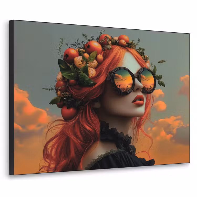 Art Frame - Vrouw - Kroon - Tomaat - Bascilicum - Zonnebril — 1