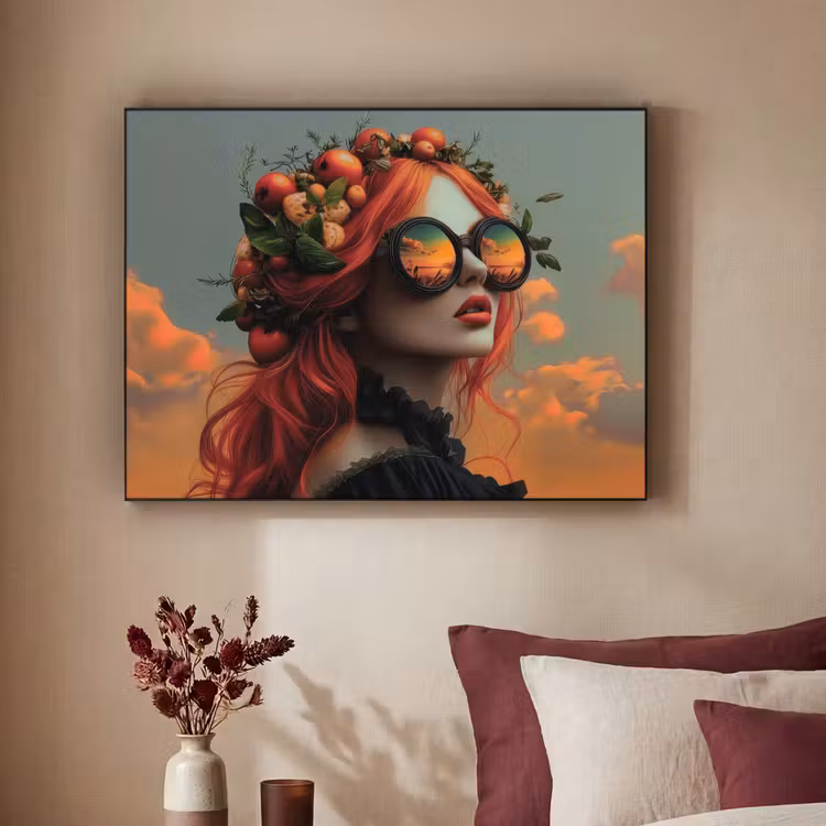 Art Frame - Vrouw - Kroon - Tomaat - Bascilicum - Zonnebril — 3