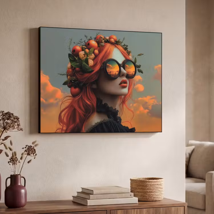 Art Frame - Vrouw - Kroon - Tomaat - Bascilicum - Zonnebril — 7
