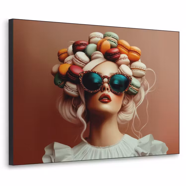 Art Frame - Vrouw - Macarons - Bril — 1