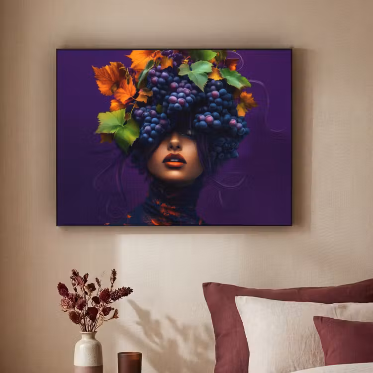 Art Frame - Vrouw - Paars - Druiven — 3