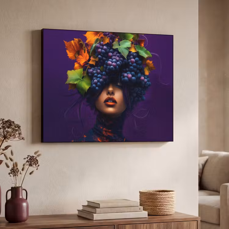 Art Frame - Vrouw - Paars - Druiven — 7