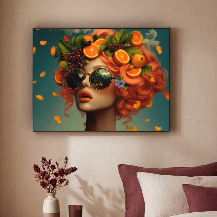 Art Frame - Vrouw - Sinaasappel - Bessen - Oranje — 3