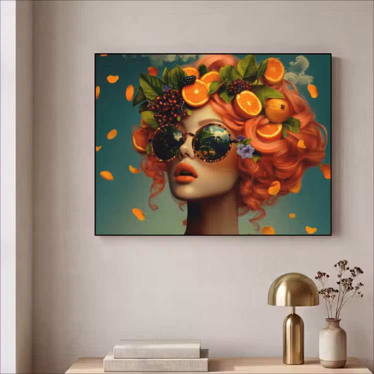 Art Frame - Vrouw - Sinaasappel - Bessen - Oranje — 5
