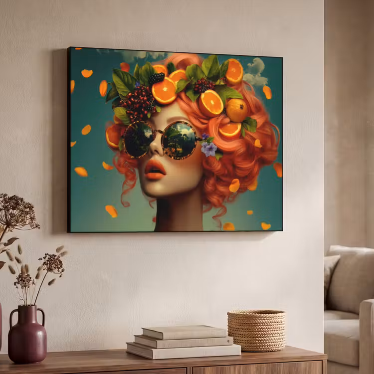 Art Frame - Vrouw - Sinaasappel - Bessen - Oranje — 7