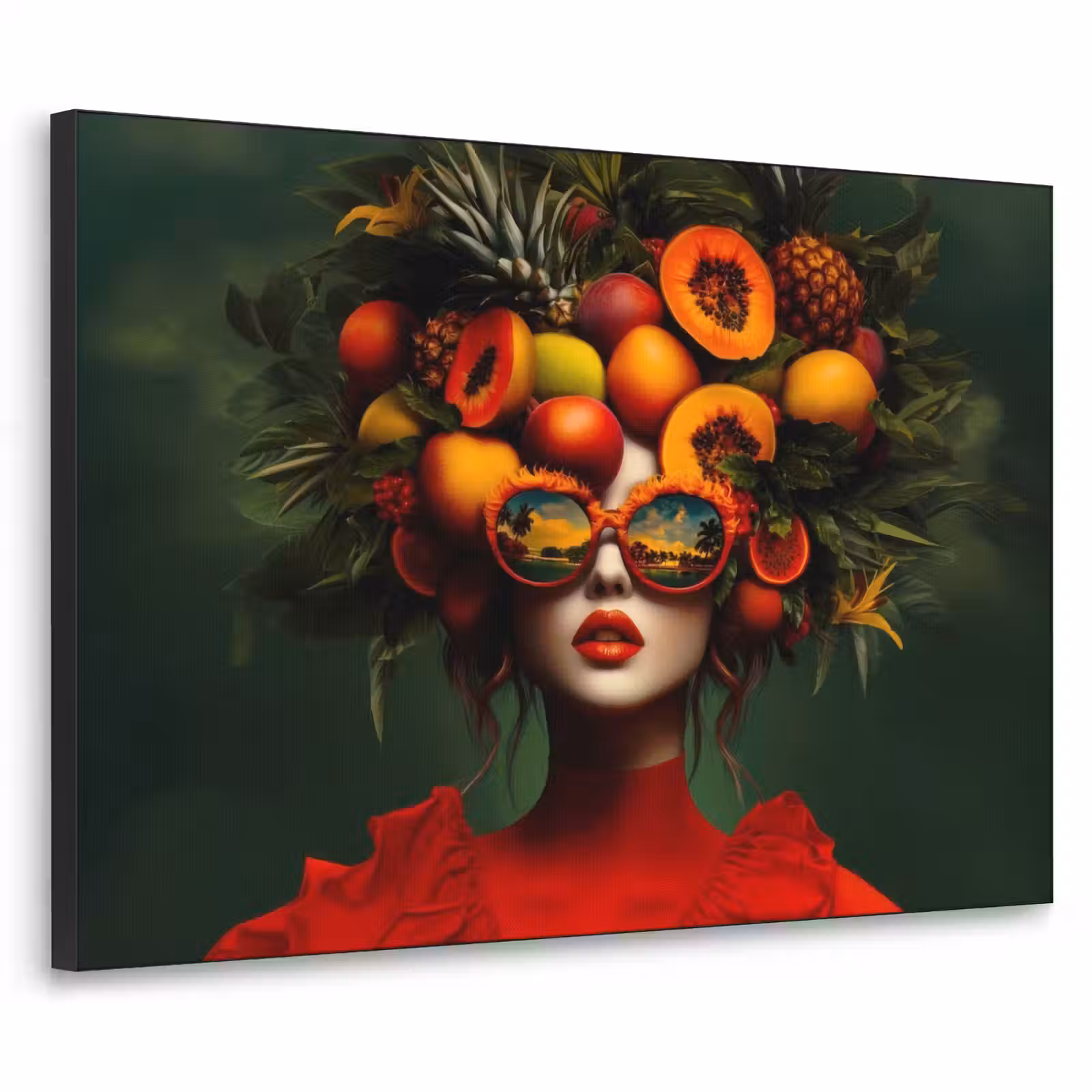 Art Frame - Vrouw - Vruchten - Papaja - Ananas — 1