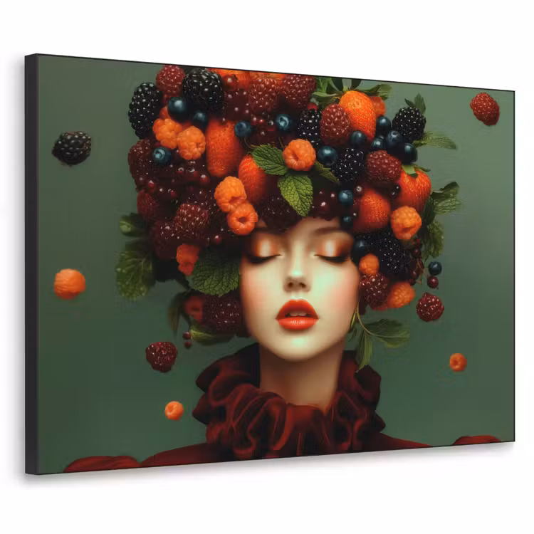 Art Frame - Vrouw - Aardbeien - Frambozen - Bramen - Bessen — 1