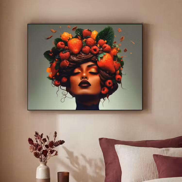 Art Frame - Vrouw - Chocolade - Frambozen - Aardbeien - Koekjes — 3