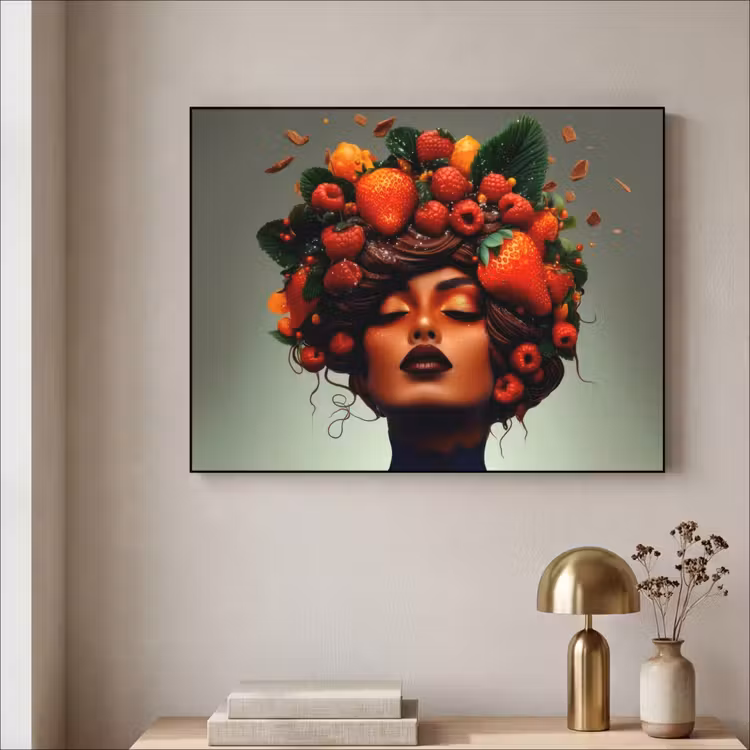 Art Frame - Vrouw - Chocolade - Frambozen - Aardbeien - Koekjes — 5