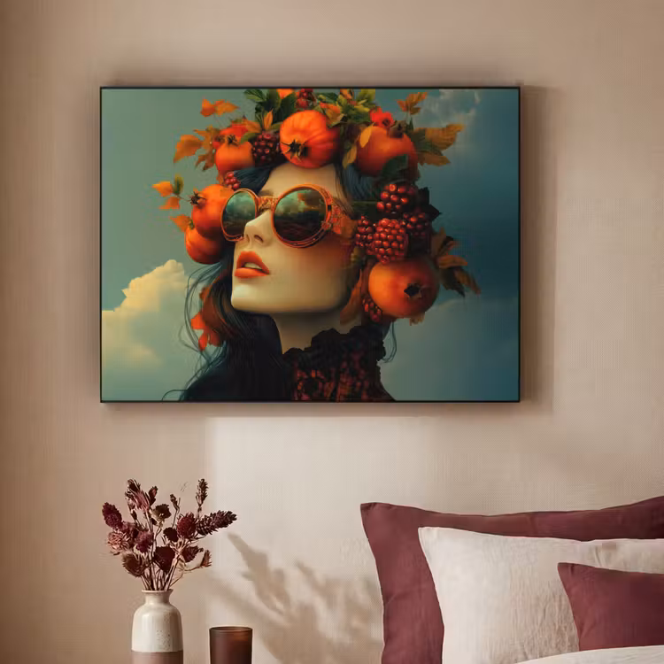 Art Frame - Vrouw - Granaatappel - Herfst - Zonnebril — 3