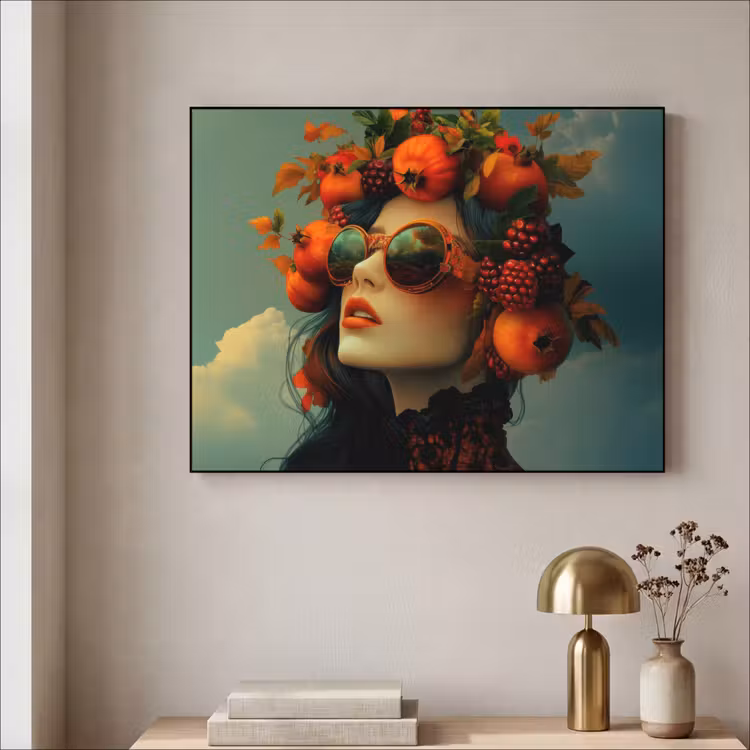 Art Frame - Vrouw - Granaatappel - Herfst - Zonnebril — 5