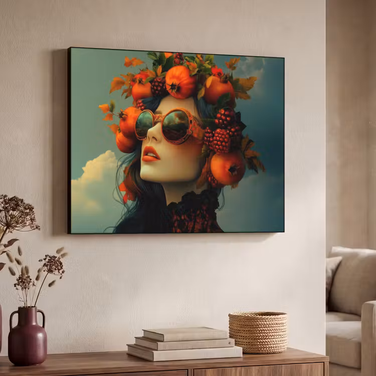 Art Frame - Vrouw - Granaatappel - Herfst - Zonnebril — 7