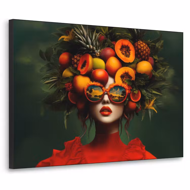 Art Frame - Vrouw - Vruchten - Papaja - Ananas — 1