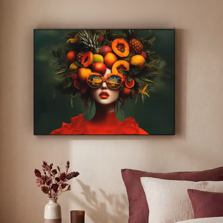 Art Frame - Vrouw - Vruchten - Papaja - Ananas — 3
