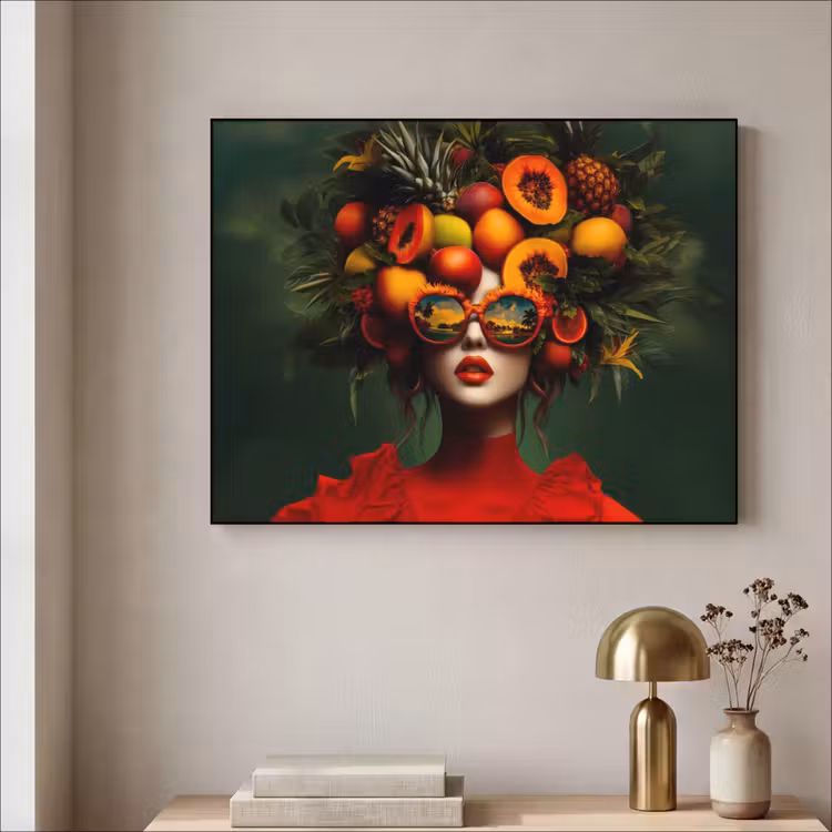 Art Frame - Vrouw - Vruchten - Papaja - Ananas — 5