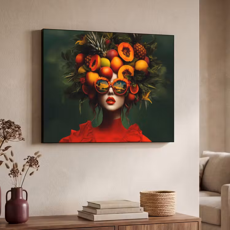 Art Frame - Vrouw - Vruchten - Papaja - Ananas — 7