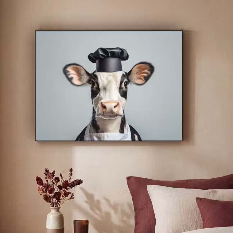 Art Frame - Koe - Zwart - Wit - Kok — 3