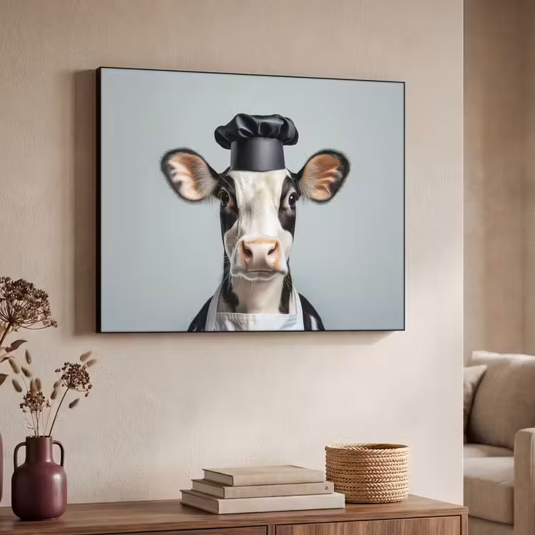 Art Frame - Koe - Zwart - Wit - Kok — 7